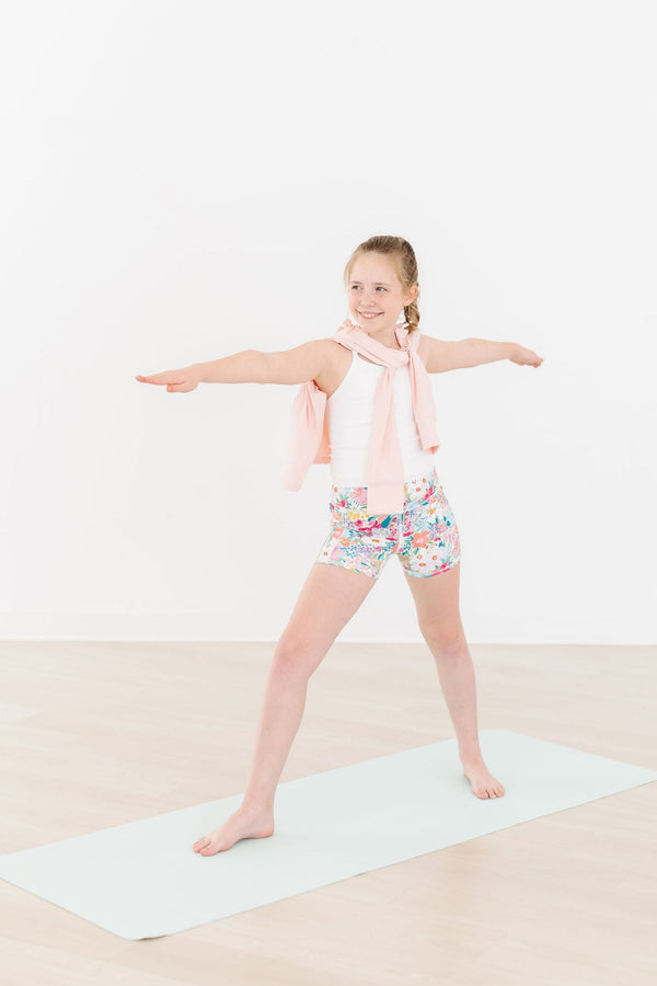 petal-power-active-shorty-shorts Mila & Rose - Sophia's StyleActive Shorts-1